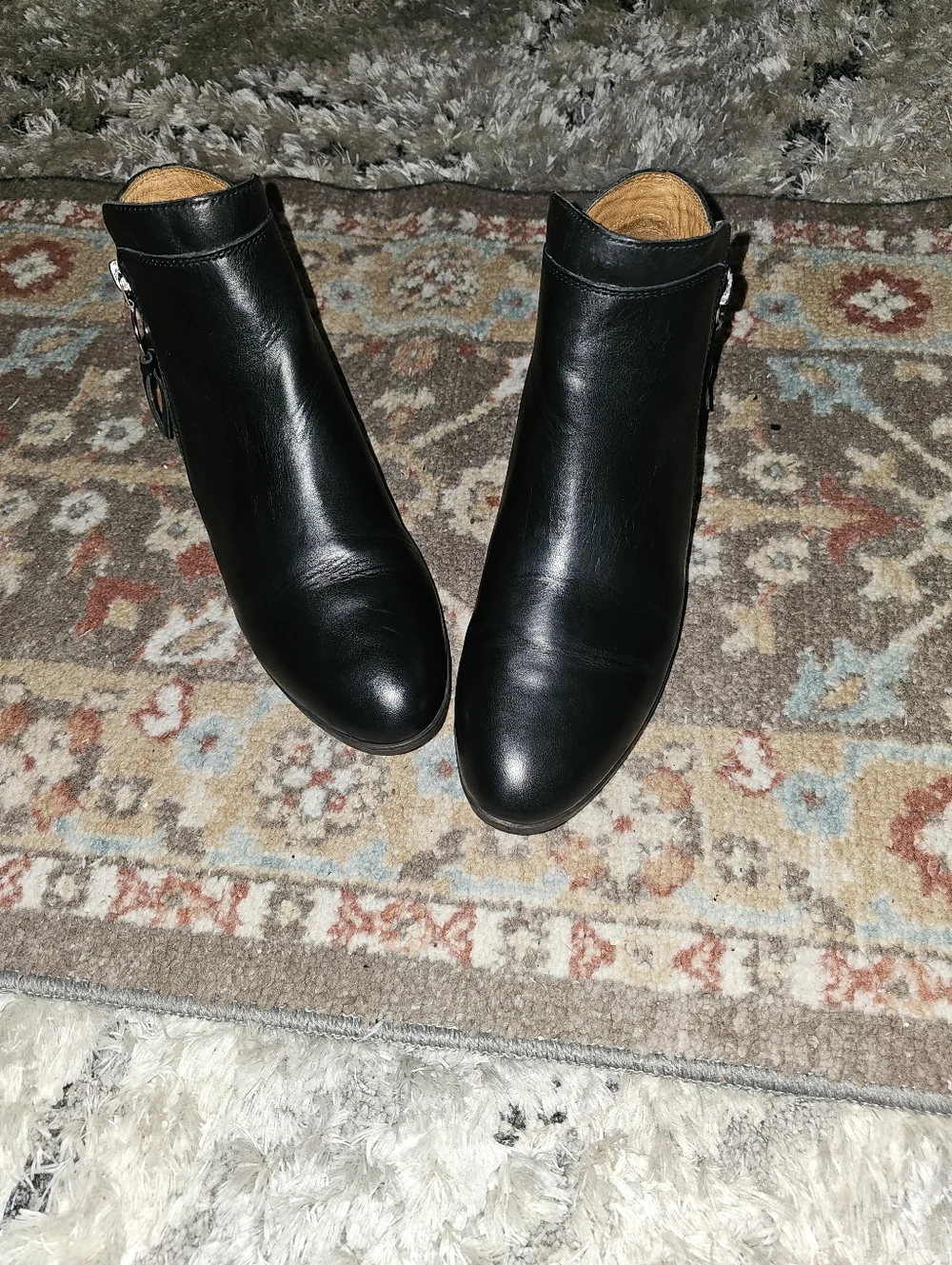 PIKOLINOS 'Daroca' Gorgeous Black Zip Ankle Boots Size 10.5-11/41 Pre-owned!